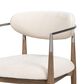Jennifer Taylor Home Artemis Arm Chair with Warm White Cushion in Natural and Brushed Nickel, , large