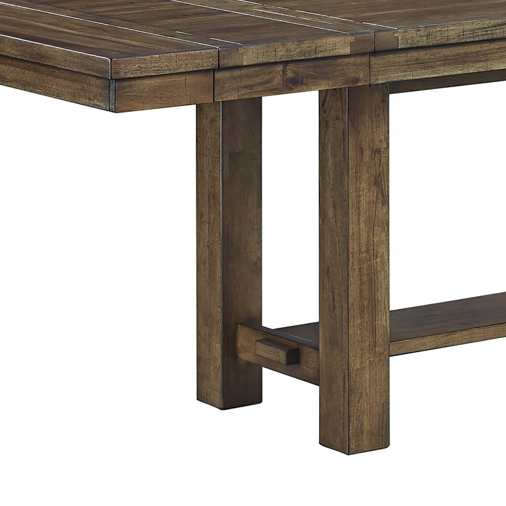 Ashley Moriville Trestle Dining Table and 6 Side Chairs in Grayish Brown, , large