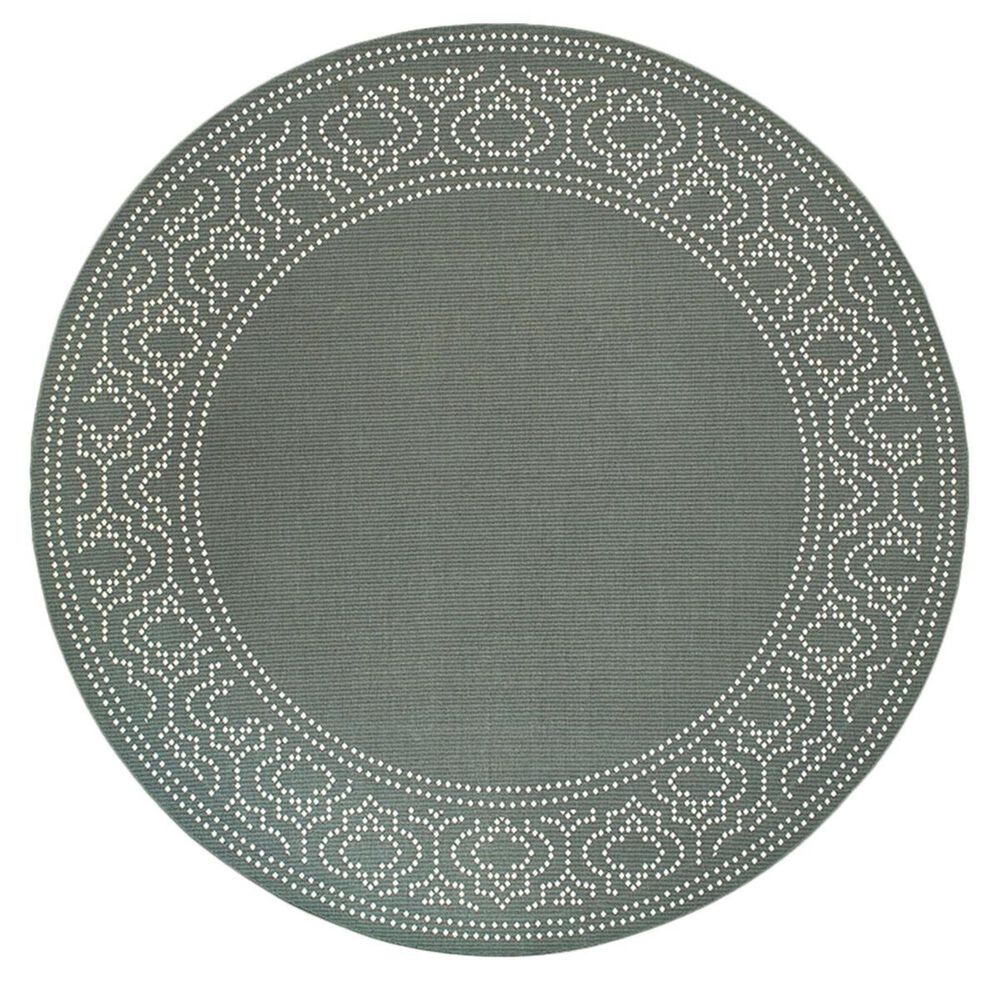 Oriental Weavers Marina 7"10" Round Grey and Ivory Area Rug, , large