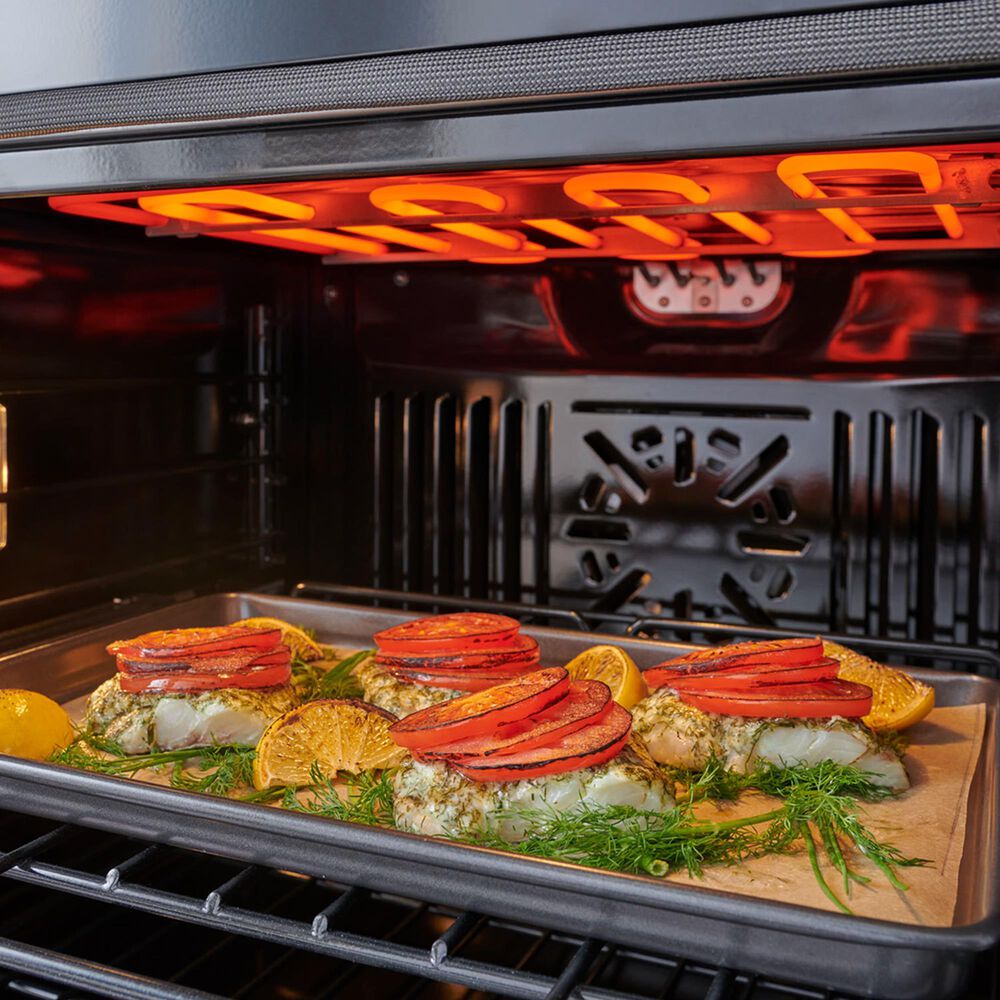Monogram Statement 30&quot; French Door Electric Double Wall Oven in Stainless Steel, , large