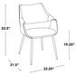 Lumisource Curvo Arm Chair with White Upholstered in Gold (Set of 2), , large