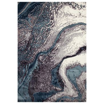Art Carpet Titanium 5" x 7" Aqua Area Rug, , large