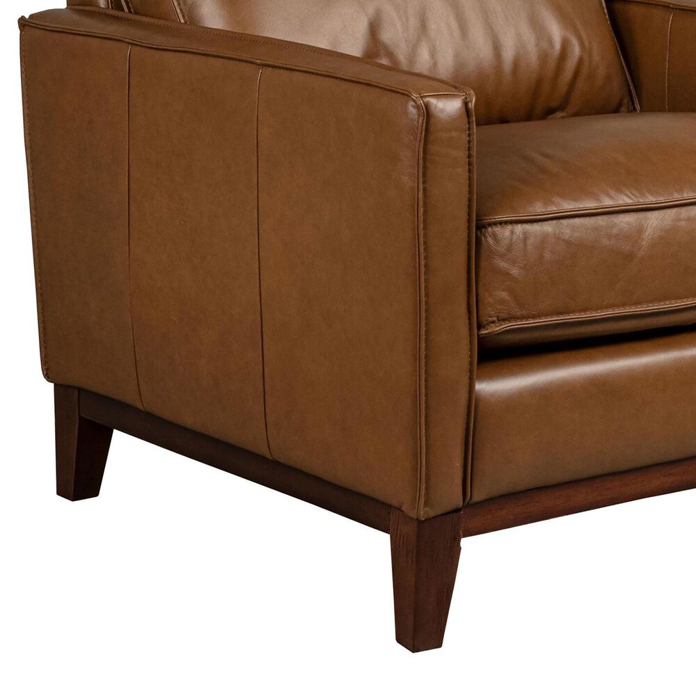 Italiano Furniture Weston Leather Chair in Highland Brown (Set of 2), , large
