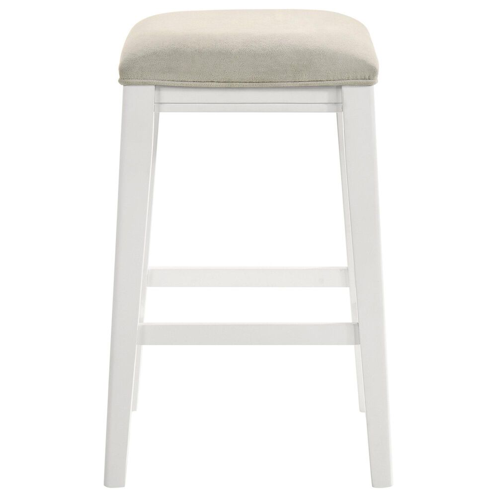 Armen Living Jane Counter Height Stool in White, , large