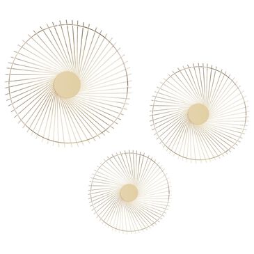 Maple and Jade 23" x 23" Wall Decor in Gold (Set of 3), , large