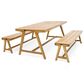 Hearth and Haven 3-Piece Outdoor Picnic Table Set in Teak, , large