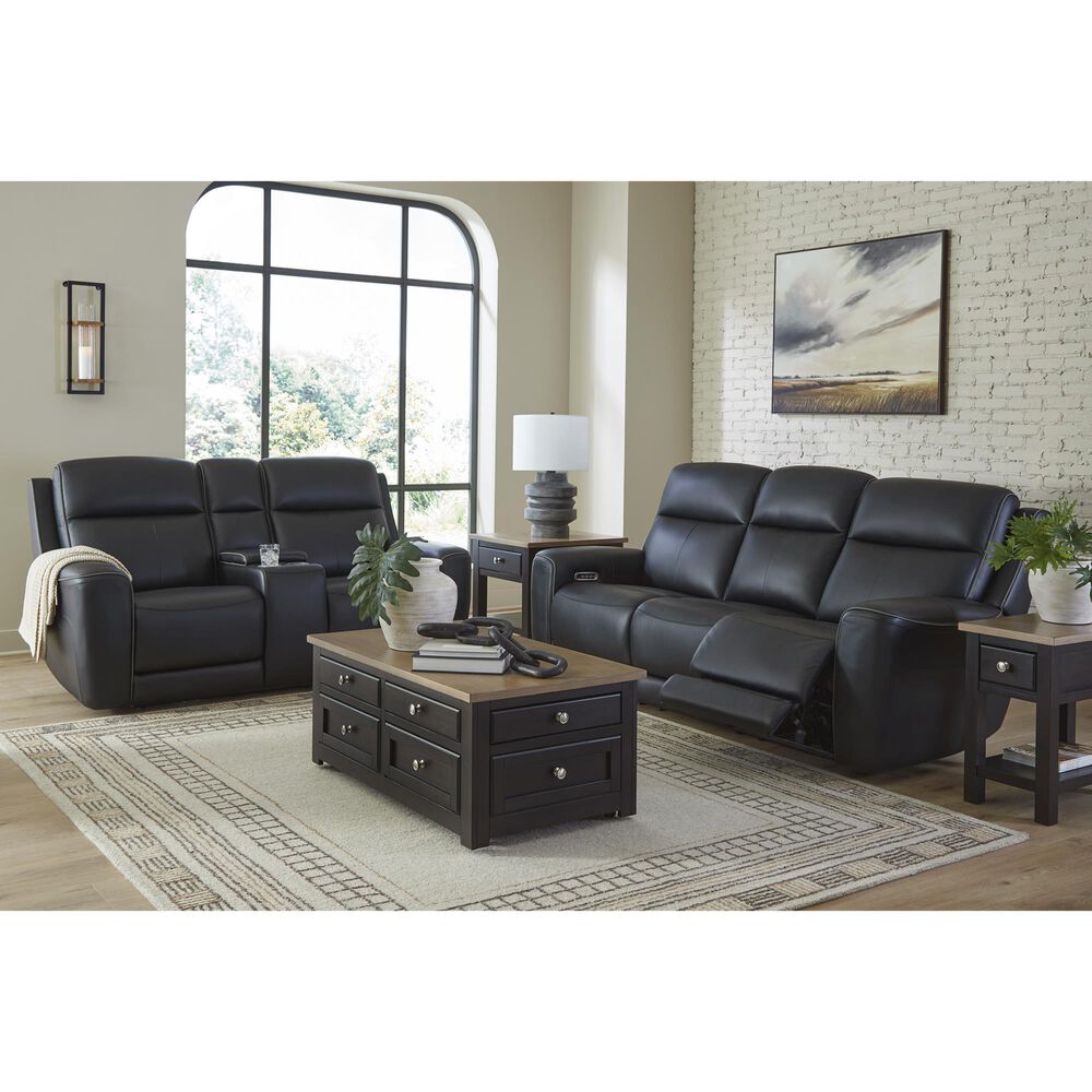 Ashley 5Z-Comfort Power Reclining Sofa and Loveseat Set in Onyx, , large