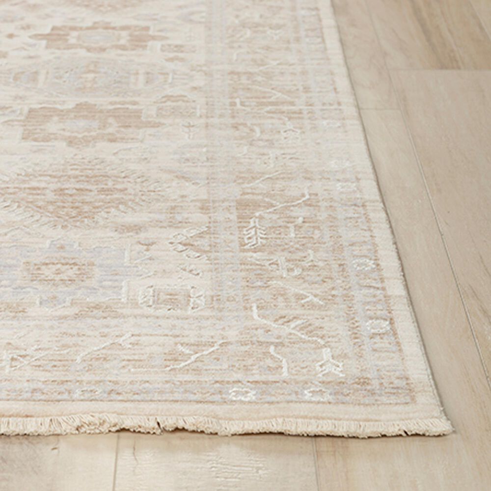 RIZZY Iconic 3&#39;11&quot; x 5&#39;6&quot; Neutral and Gray Area Rug, , large