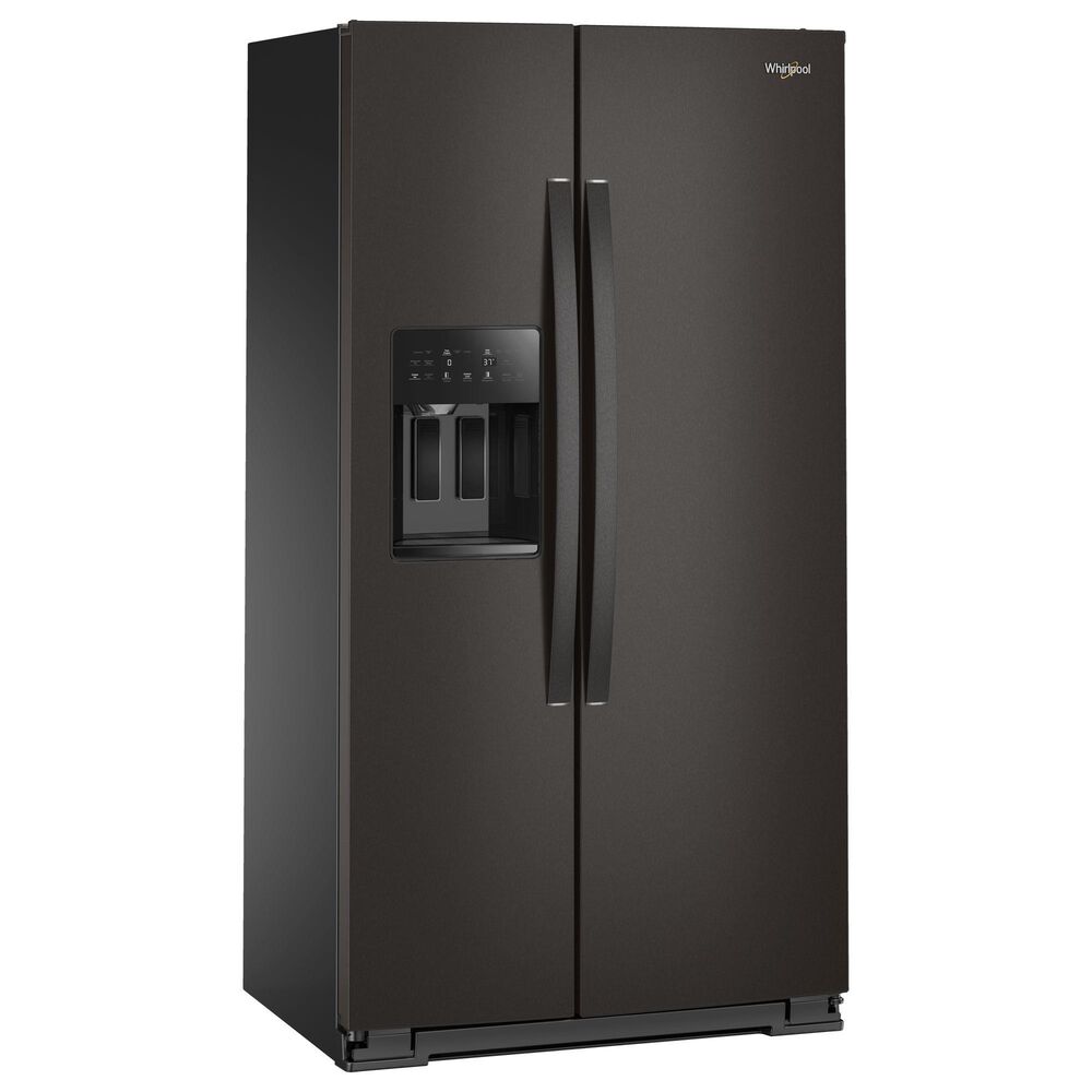 Whirlpool 20.85 Cu. Ft. Counter Depth Freestanding Side by Side Refrigerator in Black Stainless, , large
