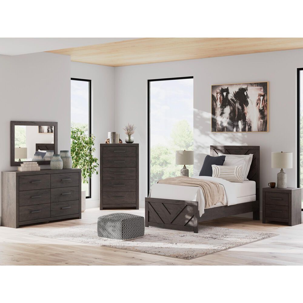 Ashley Prendonea 5-Drawer Chest in Dark Charcoal, , large