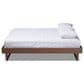 Baxton Studio Liliya Full Platform Bed Frame in Walnut Brown, , large