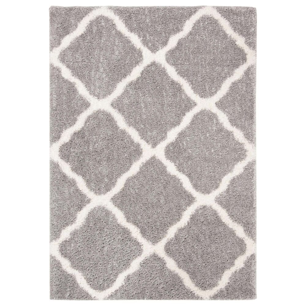 Safavieh Parma Shag PMA521G 2" x 3" Grey and Cream Area Rug, , large