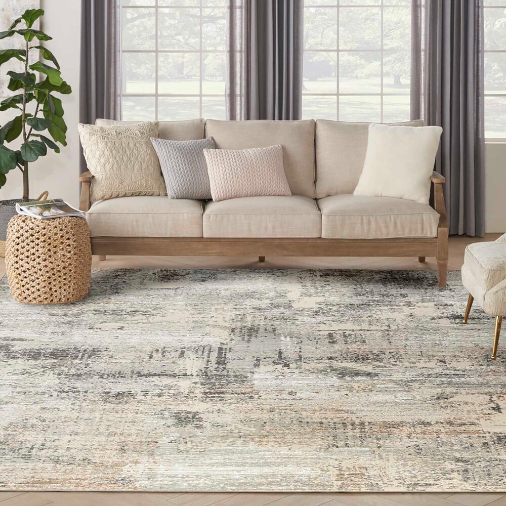 Nourison Sustainable Trends SUT04 9&#39; x 12&#39; Beige and Grey Area Rug, , large