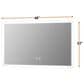Lexora Home Aurorium 48" x 32" LED Vanity Mirror in White, , large