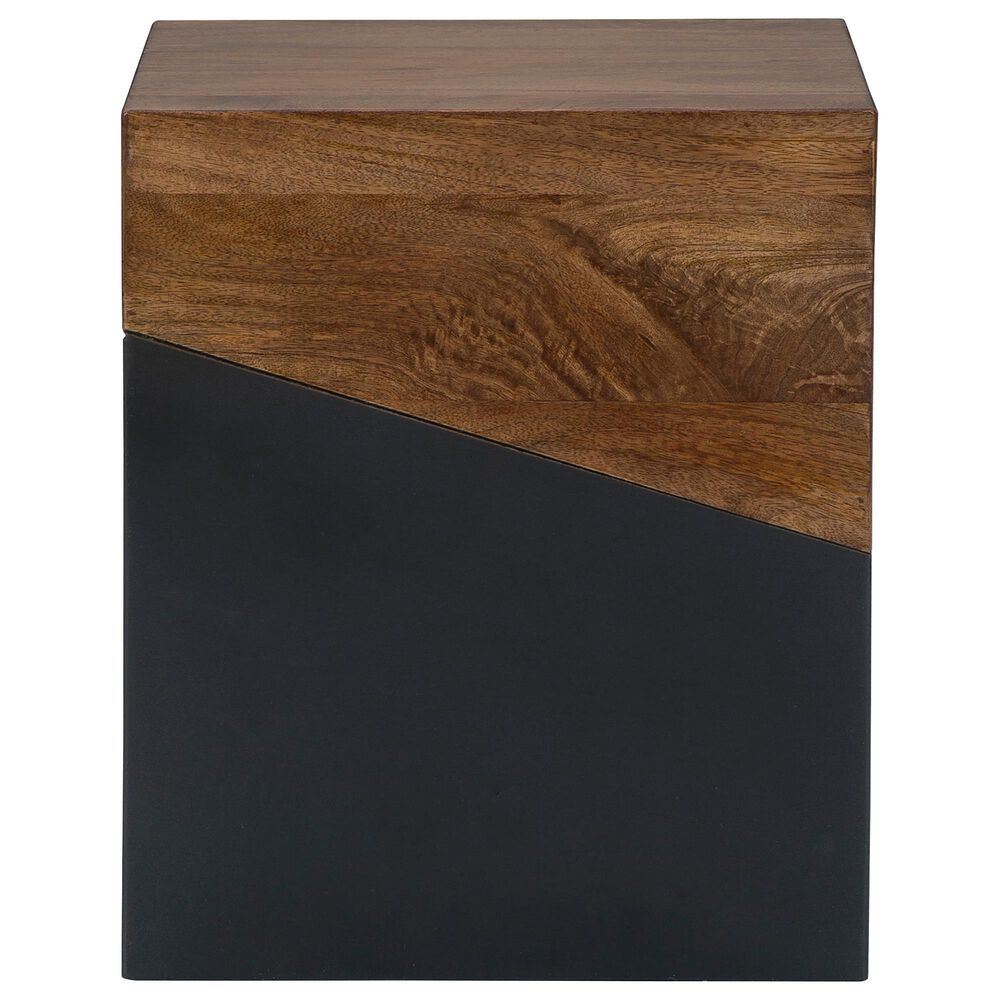 Ashley Trailbend Cube Accent Table in Brown and Gunmetal, , large