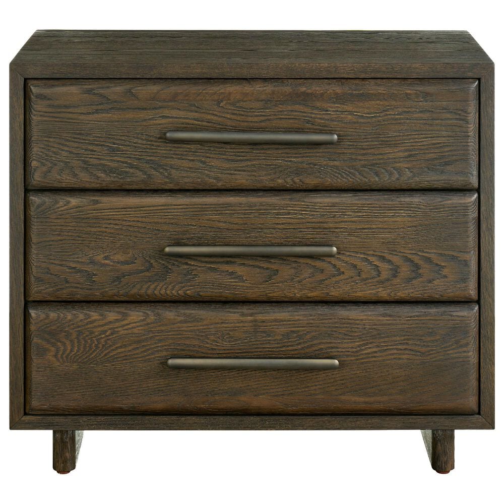 Furniture Worldwide Modern 3-Drawer Nightstand in Sable with Outlets and USB Ports, , large