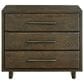 Furniture Worldwide Modern 3-Drawer Nightstand in Sable with Outlets and USB Ports, , large