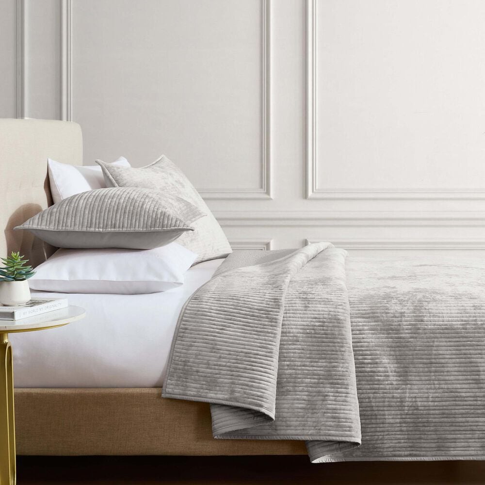 Hallmart Collectibles Reese 3-Piece King Coverlet Set in Gray, , large