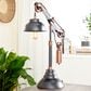 Maple and Jade Industrial Table Lamp in Shiny Black and Copper, , large
