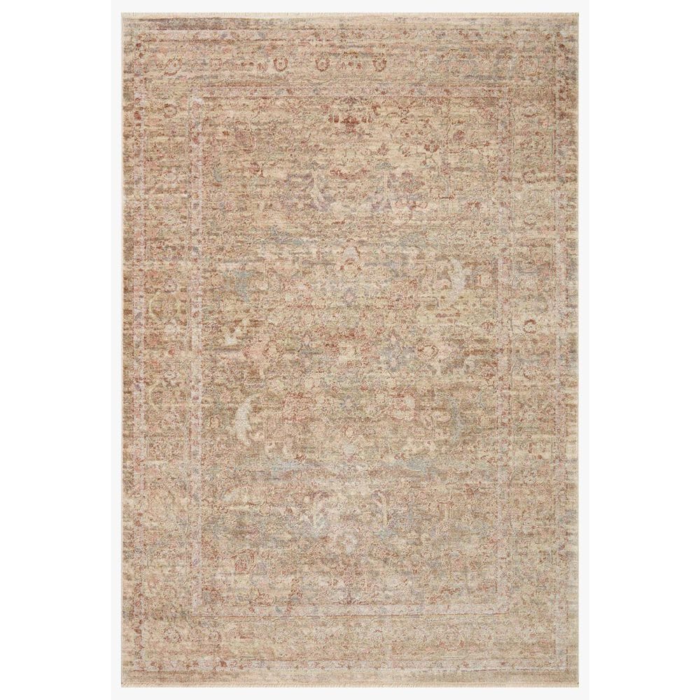 Loloi Sonnet 7"10" Round Moss and Natural Area Rug, , large