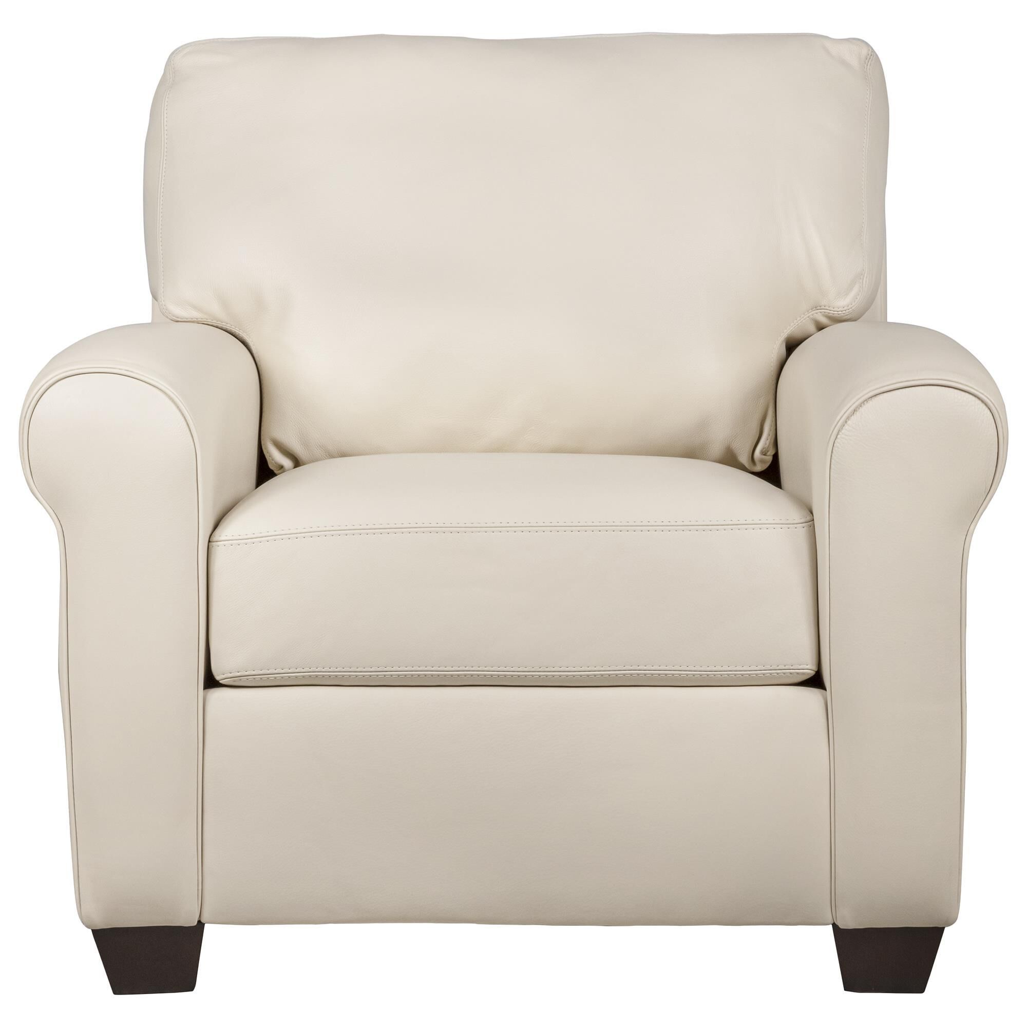 American Leather Savoy Leather Chair in Bison White NFM