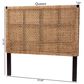 Baxton Studio Alise Queen Headboard in Natural Brown and Dark Brown, , large