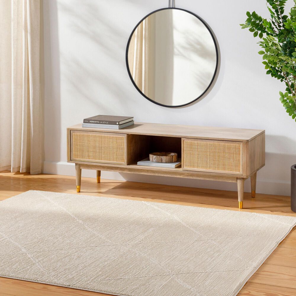Surya Alder ALD-2300 5&#39; x 7&#39; Cream and Ivory Area Rug, , large