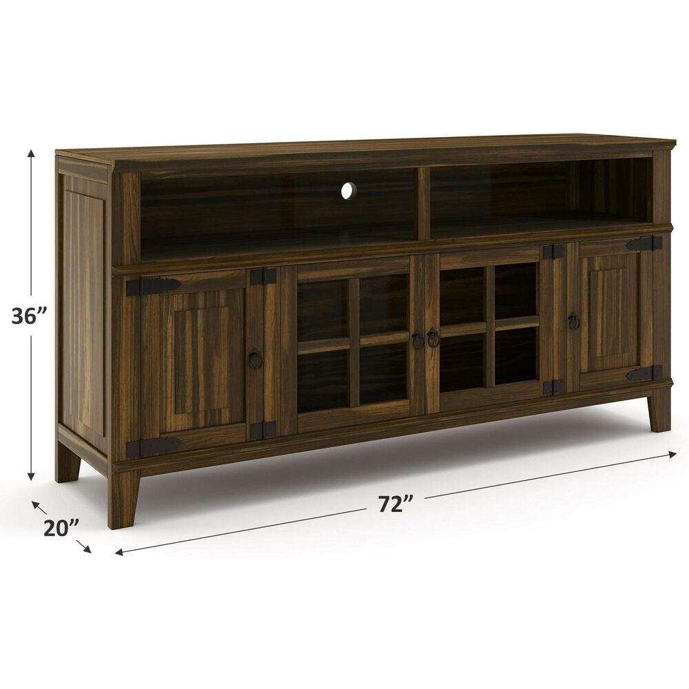Rustic Imports Hacienda 72&quot; TV Stand in Dark Wax, , large