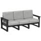 Amish Orchard Lanai Patio Deep Seating Sofa with Black Poly Frame in Spectrum Dove, , large