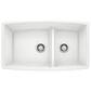 Blanco Performa 60/40 Double Bowl Kitchen Sink with Low Divide in White, , large
