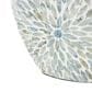Maple and Jade Large Mosaic Floral Decorative Vase in Blue and Cream, , large