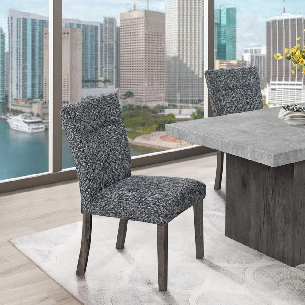Global Furniture USA Upholstered Dining Side Chair in Grey Fabric, , large