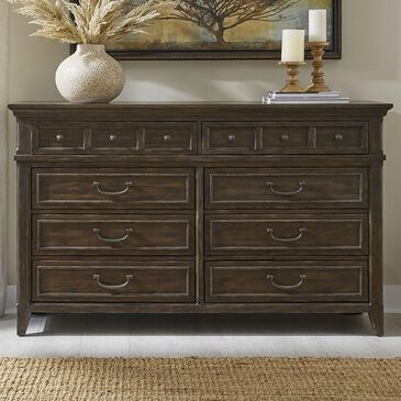 Belle Furnishings Paradise Valley 8-Drawer Dresser in Saddle Brown, , large