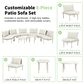 HOMLUX 8-Piece Patio Sofa Furniture Set in Beige, , large