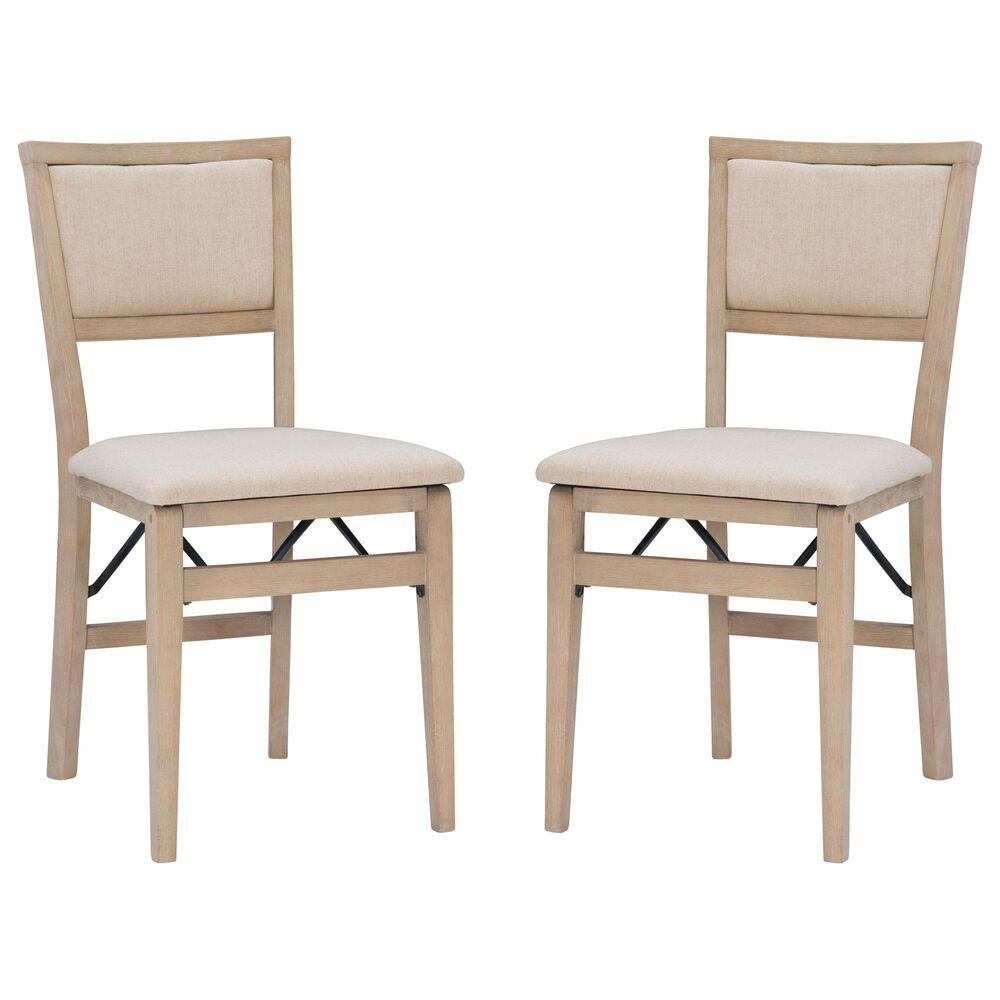 Linon Home Decor Keira Folding Chair in Grey Wash (Set of 2), , large