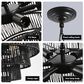 Hearth and Haven 8-Light 5-Layer Rattan Chandelier in Black, , large