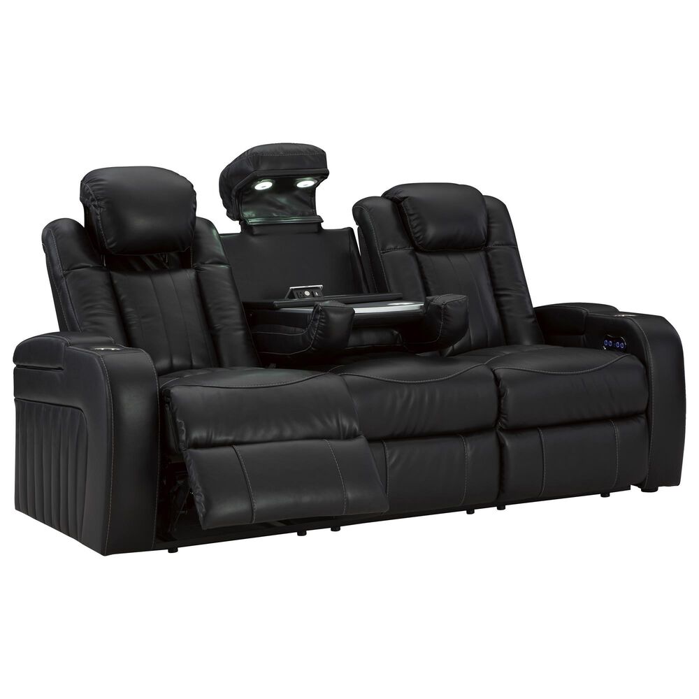 Ashley Caveman Den 3-Piece Power Reclining Living Room Set in Midnight, , large