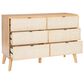 Linon Home Decor Collett 6-Drawer Dresser in Natural, , large