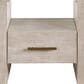 Steve Silver Garland End Table in Washed Parchment and Clear, , large