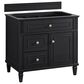 James Martin Vanities Lorelai 36" Single Vanity in Black Onyx with 3 cm Charcoal Soapstone Quartz Top, , large