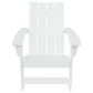 Hearth and Haven Encino Outdoor Plastic Adirondack Chair in White, , large