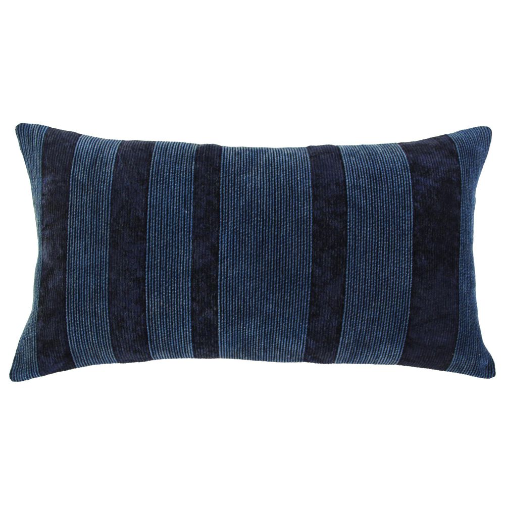 Rizzy Home Transitional Solid 14" x 26" Down Filled  Pillow in Navy, , large