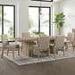 Hawthorne Furniture Nash Double Pedestal Dining Table 82"-106" in White Sand, , large