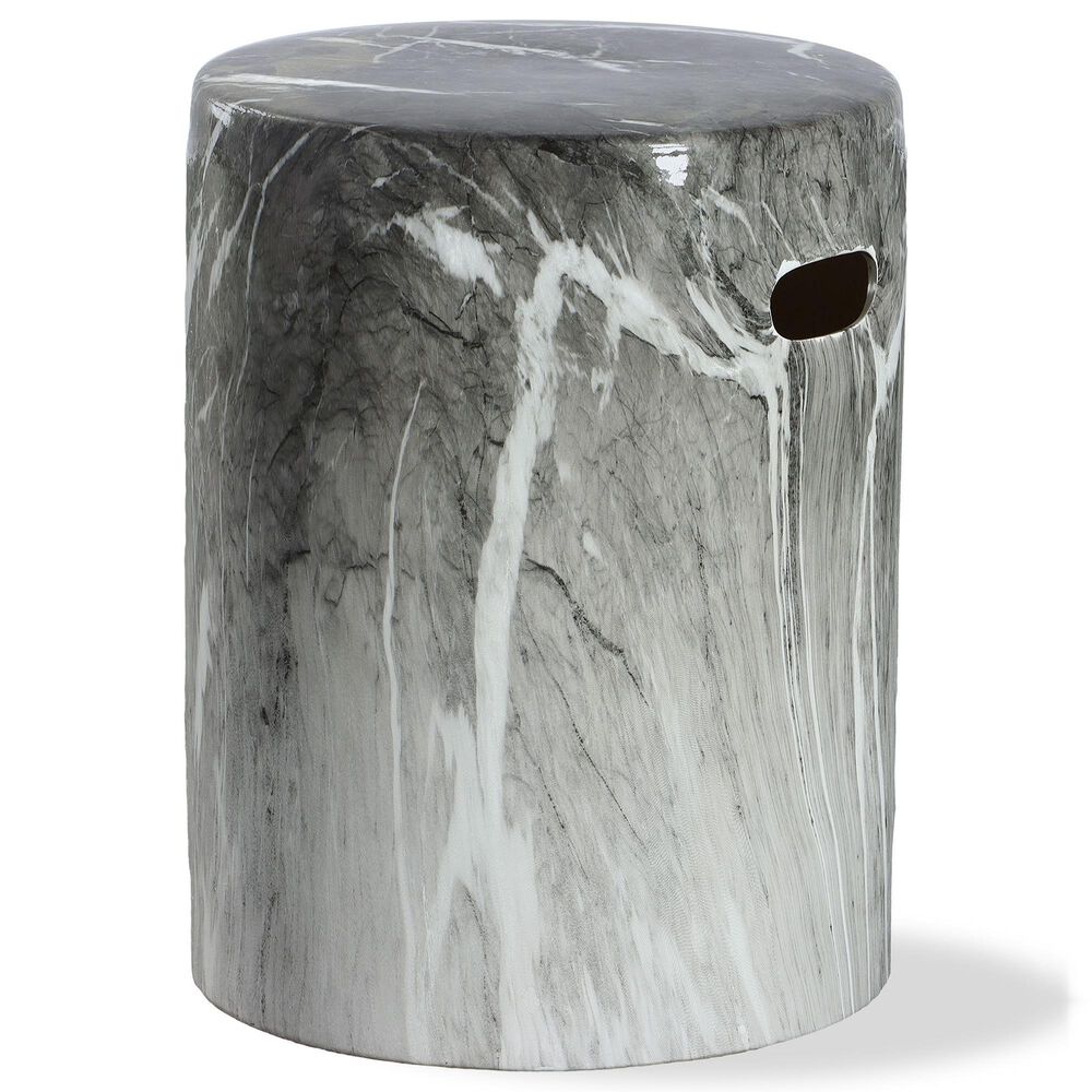 Uttermost Marvel Garden Stool in Black and White, , large