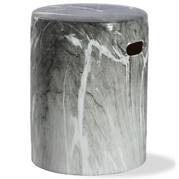 Uttermost Marvel Garden Stool in Black and White, , large