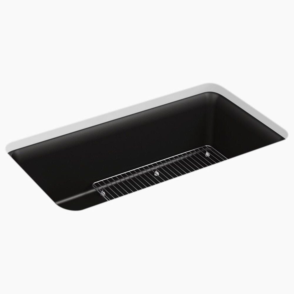 Kohler Cairn 33.5&quot; Single Bowl Sink in Matte Black, , large