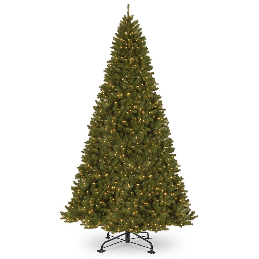 National Tree 12" North Valley Spruce Tree with 1200 White Lights, , large