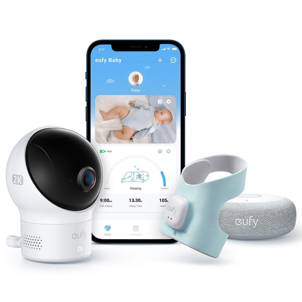 eufy S340 Smart Sock with Camera in White and Blue, , large