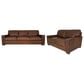 Bordeaux & Co Florence Stationary Sofa and Loveseat Set in Academy Hickory, , large