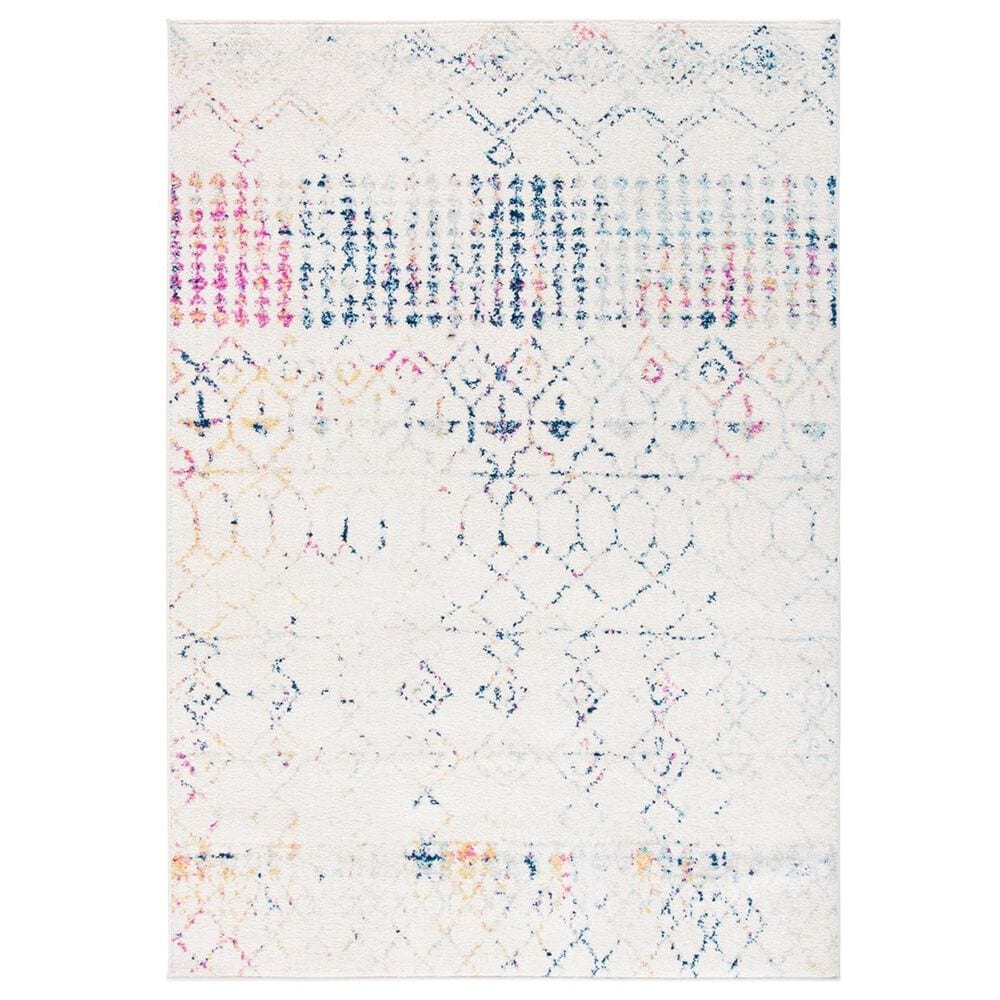 Safavieh Tulum 6" x 9" Ivory and Blue Area Rug, , large